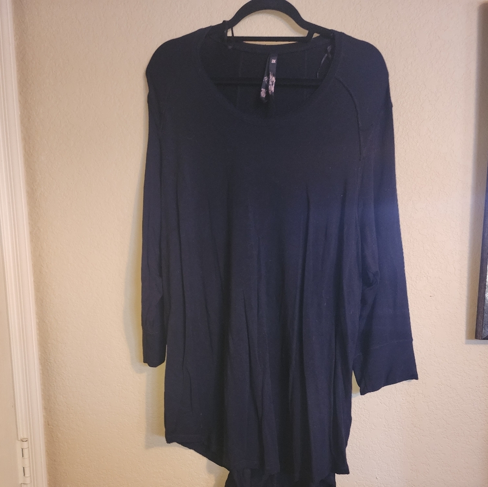 Black knit top